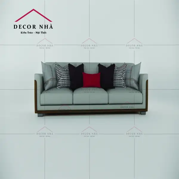 Ghế sofa bọc vải phối 2 màu