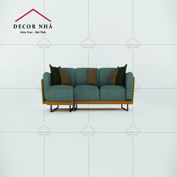 Ghế sofa bọc vải chân sắt