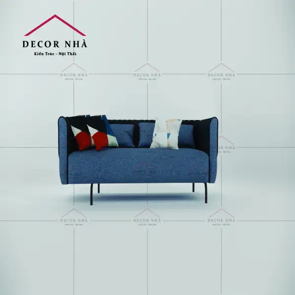 Ghế sofa bọc vải với lớp phủ bên ngoài