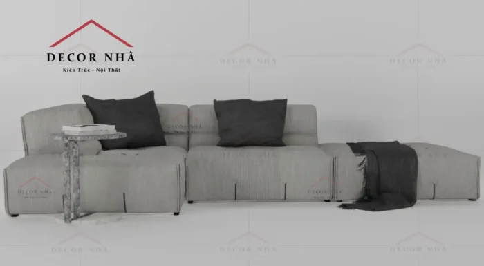 Sofa góc L bọc vải sang trọng