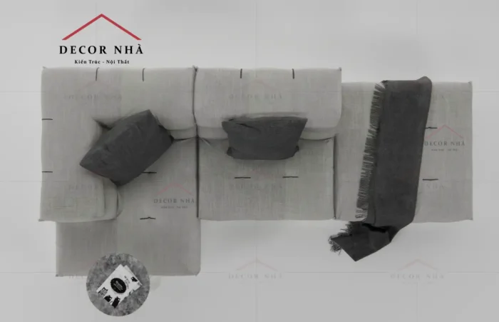 Sofa góc L bọc vải sang trọng