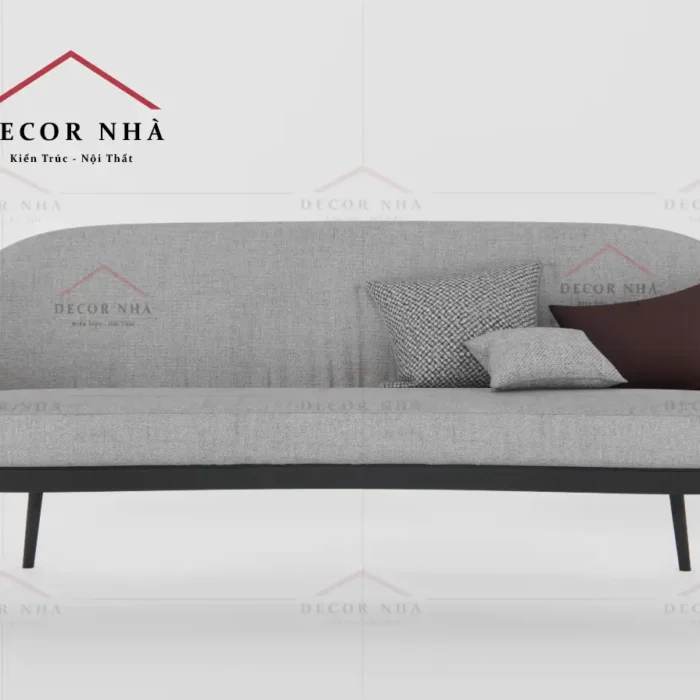 Ghế sofa bọc vải với thiết kế chân cao