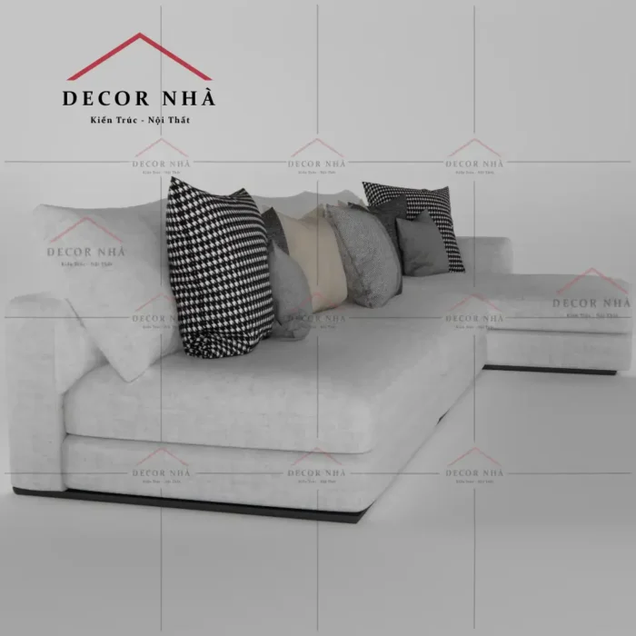 Sofa góc L bọc vải