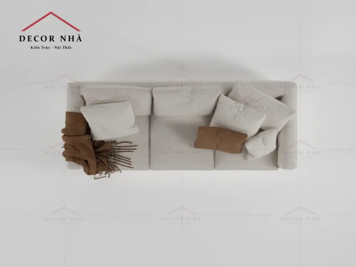 Sofa bọc nỉ chân sắt