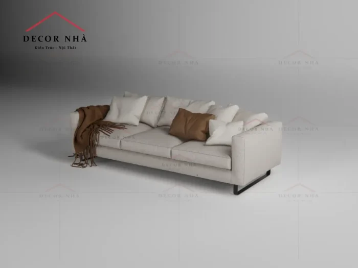 Sofa bọc nỉ chân sắt