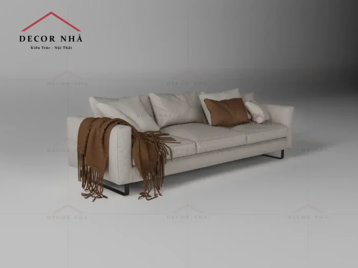 Sofa bọc nỉ chân sắt