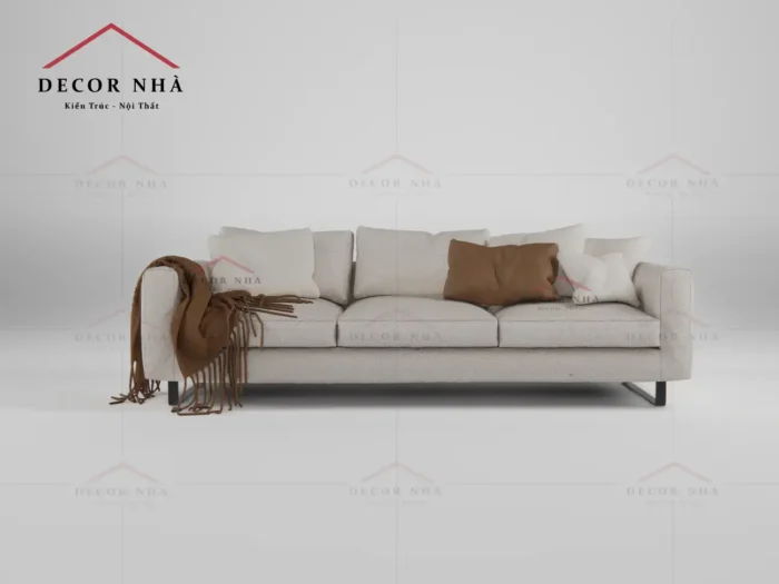 Sofa bọc nỉ chân sắt