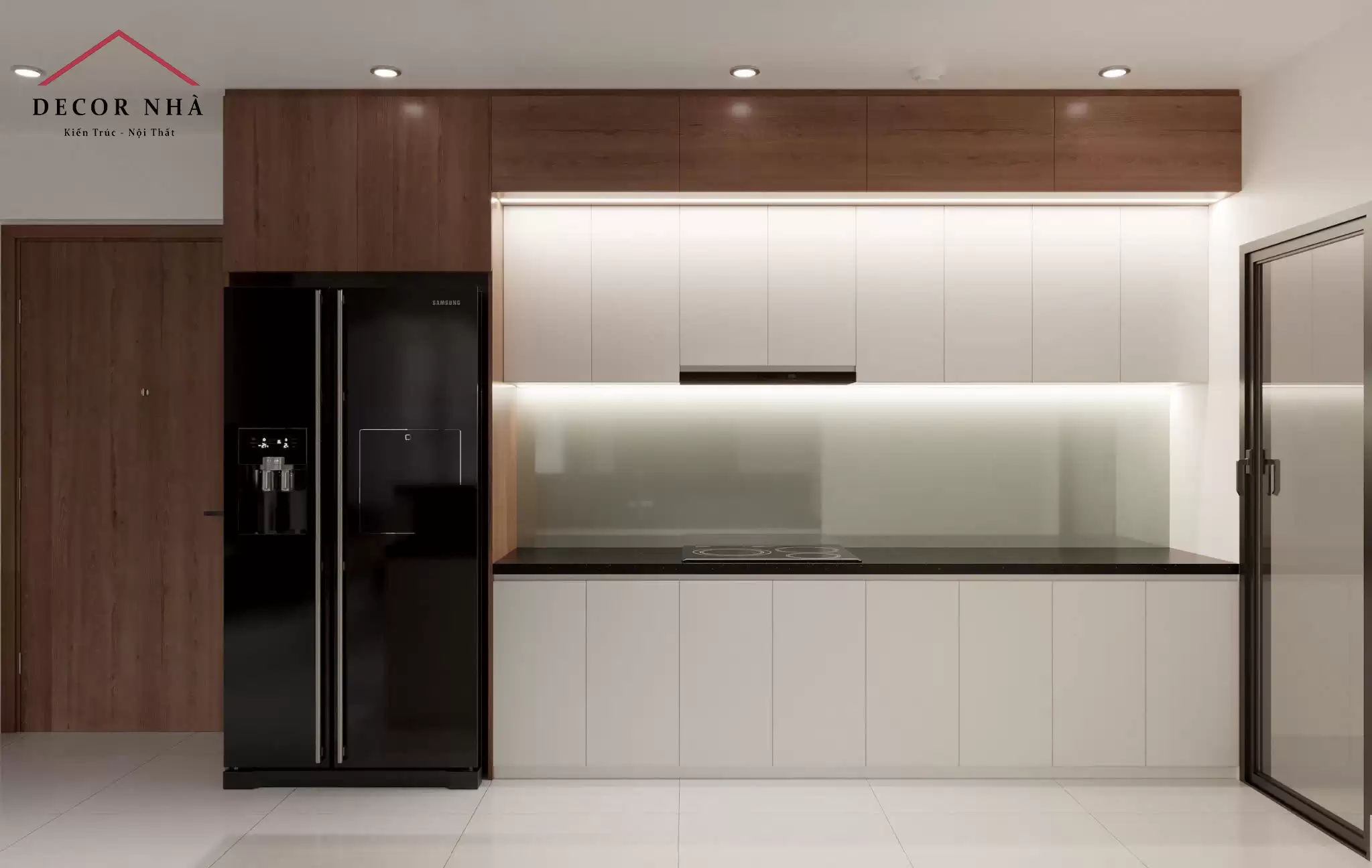 Phong cách hiện đại (Modern Minimalist) kết hợp tinh tế với các yếu tố sang trọng (Luxury)