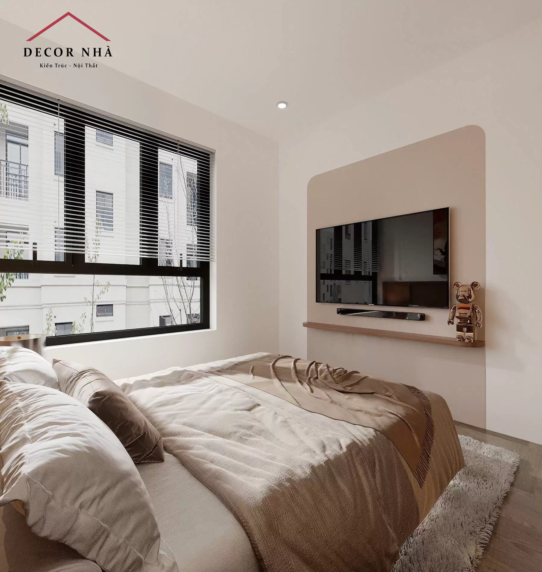 Phong cách hiện đại (Modern Minimalist) kết hợp tinh tế với các yếu tố sang trọng (Luxury)